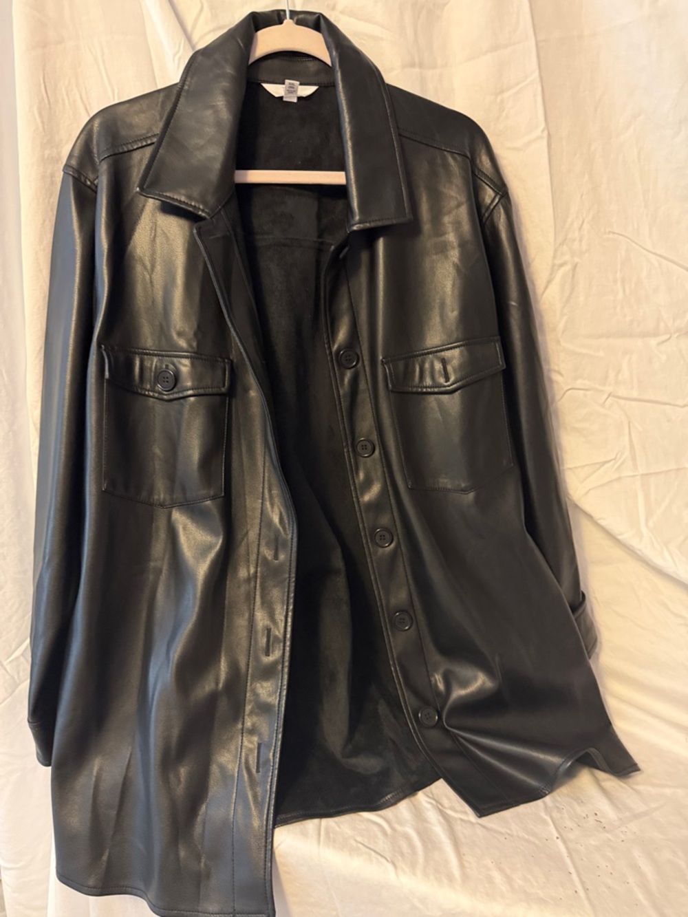 Time and Tru Black Faux Leather Jacket